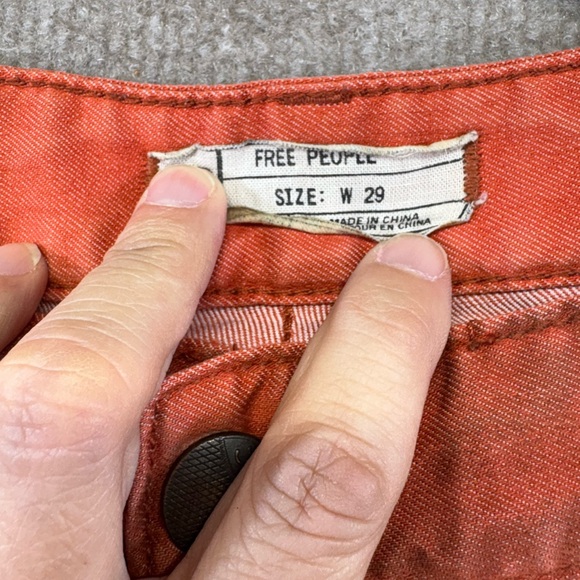 Free People Rust Colored Jeans Size 29 - Picture 3 of 4